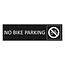 CombiCraft Zwart aluminium deurbordje No bike parking 165 x 45 mm - per 1 stuk