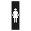 CombiCraft Zwart aluminium deurbordje Dames pictogram 165 x 45 mm - per 1 stuk