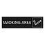 CombiCraft Zwart aluminium deurbordje Smoking area 165 x 45 mm - per 1 stuk