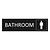 CombiCraft Zwart aluminium deurbordje Bathroom mannen