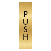 Goud aluminium deurbordje push staand