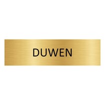 Goud aluminium deurbordje duwen liggend