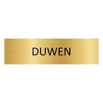 Goud aluminium deurbordje duwen liggend