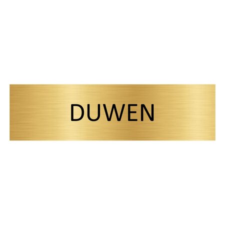 CombiCraft Goud aluminium deurbordje duwen liggend 165 x 45 mm - per 1 stuk