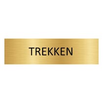 Goud aluminium deurbordje trekken liggend