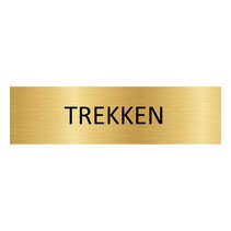 Goud aluminium deurbordje trekken liggend