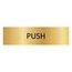 CombiCraft Goud aluminium deurbordje push liggend  165 x 45 mm - per 1 stuk
