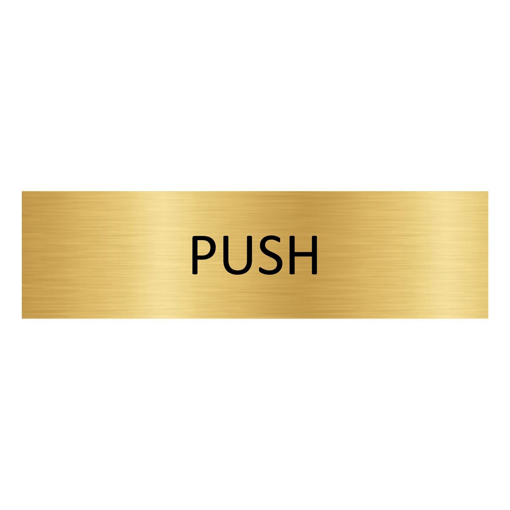 CombiCraft Goud aluminium deurbordje push liggend 165 x 45 mm - per 1 stuk