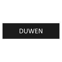 Zwart aluminium deurbordje duwen liggend