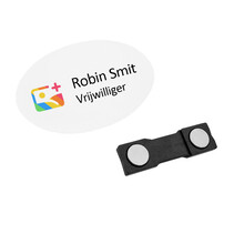 Aluminium naambadge Symphony wit - per stuk