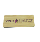 CombiCraft Bamboe naambadge 72x30mm met naam en logo - per stuk