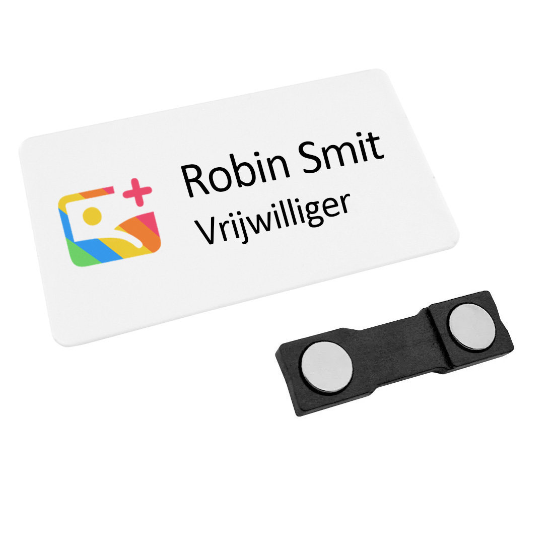 CombiCraft Kunststof naambadge Topper 75x40mm met eigen logo - per stuk