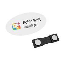 Kunststof naambadge Topper 70x37mm - per stuk