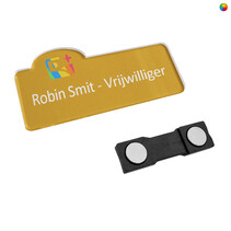 Plexiglas naambadge eigen vorm bedrukt - per stuk