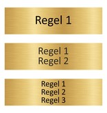 CombiCraft Goud aluminium deurbordje Met eigen tekst 165 x 45 mm - per 1 stuk