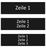 CombiCraft Zwart aluminium deurbordje eigen tekst 165 x 45 mm - per 1 stuk