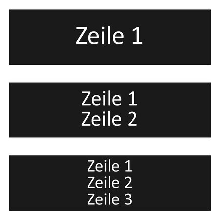 CombiCraft Zwart aluminium deurbordje eigen tekst 165 x 45 mm - per 1 stuk