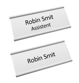 CombiCraft Aluminium naambadge Easy2 met eigen tekst 72x30mm - per stuk