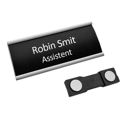 CombiCraft Aluminium naambadge Easy2 met eigen tekst 72x30mm - per stuk