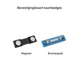 CombiCraft Aluminium naambadge 70x37mm met eigen ontwerp in onderdruk - per stuk