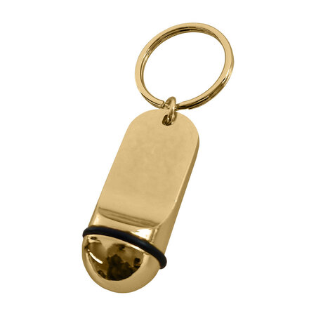 CombiCraft Blanco metalen hotel sleutelhanger Petito 21x48mm - per stuk