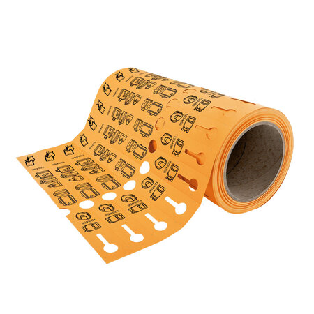 CombiCraft Kunststof bagagelabels 250x25mm op rol - per 500 labels