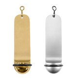 CombiCraft Blanco metalen hotel sleutelhanger Classico 29x108mm - per stuk