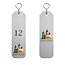 CombiCraft Aluminium hotel sleutelhanger Flores 30 x 100 mm eigen ontwerp - per 1 stuk