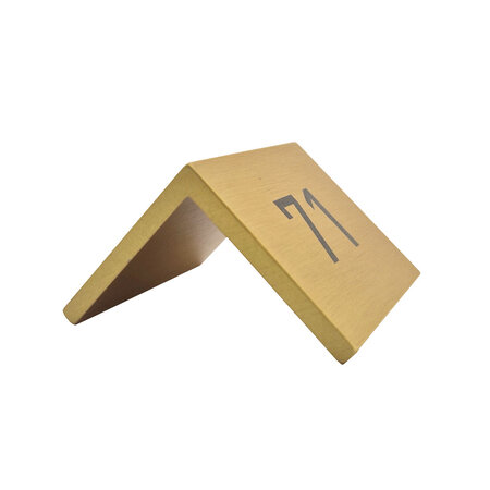 CombiCraft Tafelnummer Fortis van goudkleurig aluminium met gravering - per 1 stuk