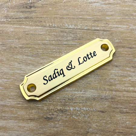 Messing retro deurnaamplaatjes, naamplaatjes voor bij de voordeur of bij het huisnummer