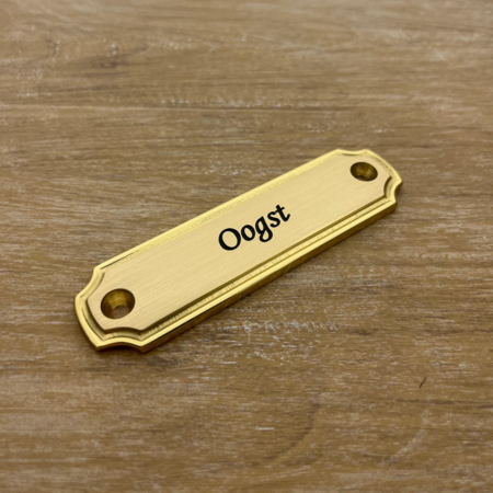 Messing retro deurnaamplaatjes, naamplaatjes voor bij de voordeur of bij het huisnummer