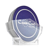 Transparante bierviltjes houder van kunststof - per stuk