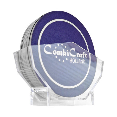 Transparante bierviltjes houder van kunststof - per stuk