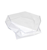 Transparante bierviltjes houder van kunststof - per stuk