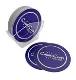 Transparante bierviltjes houder van kunststof - per stuk