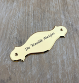 CombiCraft Messing naambordje Jules met eigen regels tekst - per 1 stuk