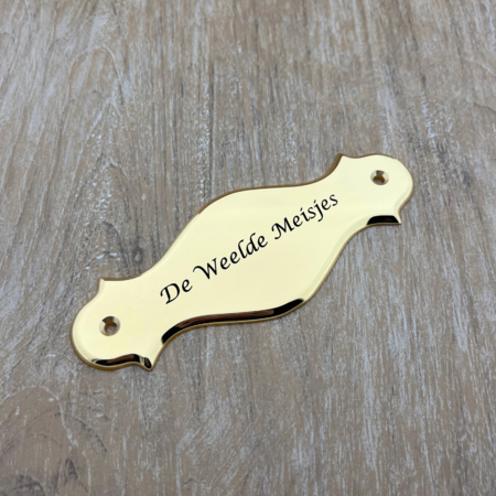 CombiCraft Messing naambordje Jules met eigen regels tekst - per 1 stuk