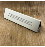 CombiCraft Bureau naambordje Cody met functietitel van zilverkleurig aluminium 200x55mm - per 1 stuk