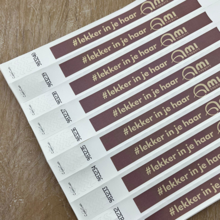 Tyrex polsbandjes met jouw eigen ontwerp - per 100 stuks