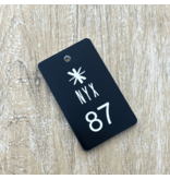 CombiCraft Genummerde Kunststof Sleutelhangers & Sleutellabels Rechthoek Staand met afgeronde hoeken met logo