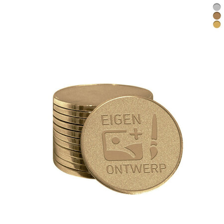 CombiCraft Brons gegoten automaatmunten € 1 voor mechanische muntproevers met eigen ontwerp - per 100