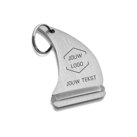 CombiCraft Nautico aluminium hotel sleutelhanger in zilver met gravering