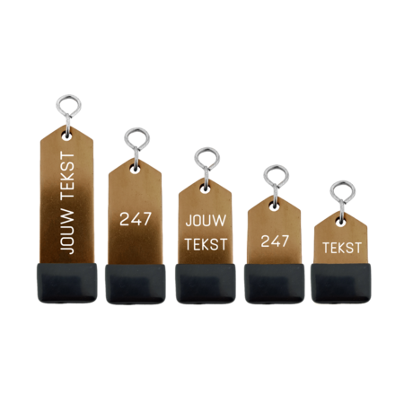 CombiCraft Amérique aluminium hotel sleutelhanger brons met witte gravering
