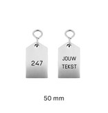 CombiCraft Bercy aluminium hotel sleutelhanger in zilver met zwarte gravering