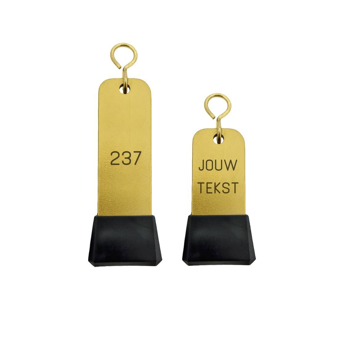 CombiCraft Dauphine aluminium hotel sleutelhanger goud met gravering