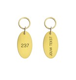 CombiCraft Victor Ovaal Hotel sleutelhanger goud met gravering