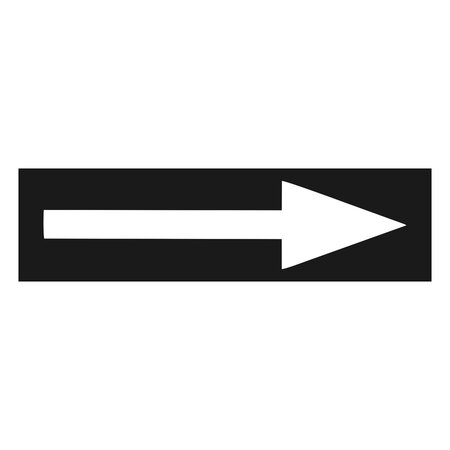 CombiCraft Zwart aluminium deurbordje Pijl