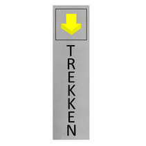 Aluminium deurbordje trekken (staand)