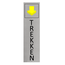 CombiCraft Staand aluminium deurbordje trekken 165 x 45 mm - per 1 stuk