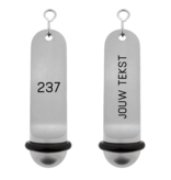 CombiCraft Big Classic aluminium hotel sleutelhanger zilver 105x30mm met gravering